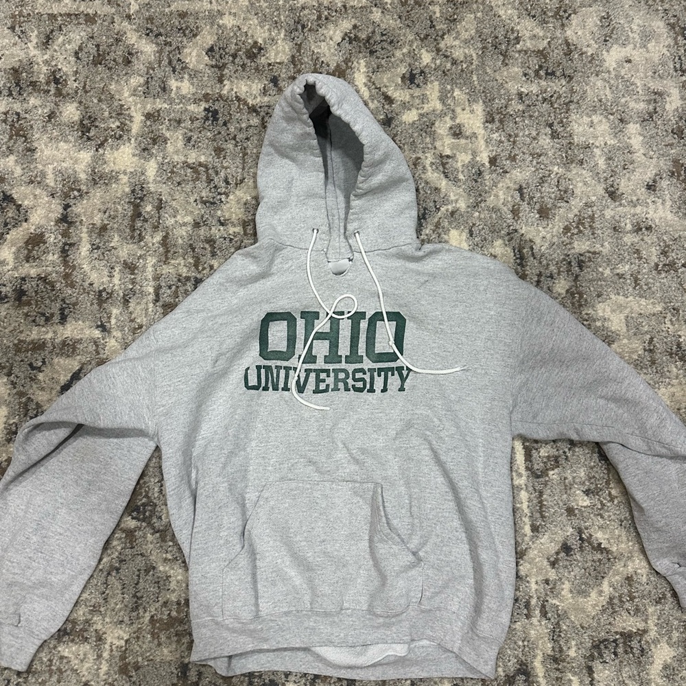Gray Ohio University Hoodie